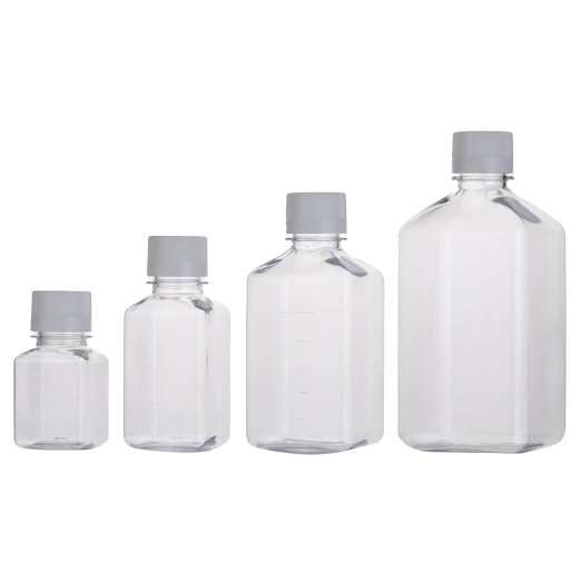 Square media bottles